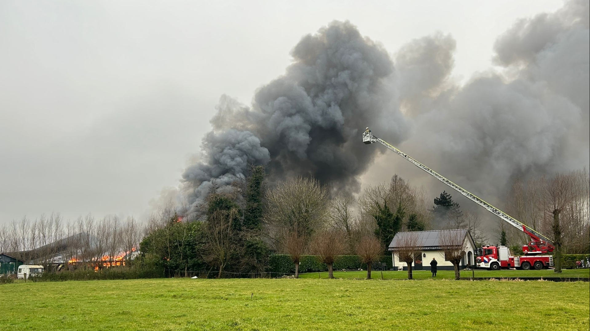 Grote brand in koeienstal Kockengen