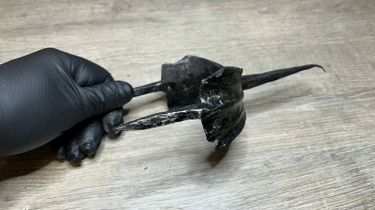 Middeleeuwse fierljepspeer gevonden in terp bij Ferwert: 