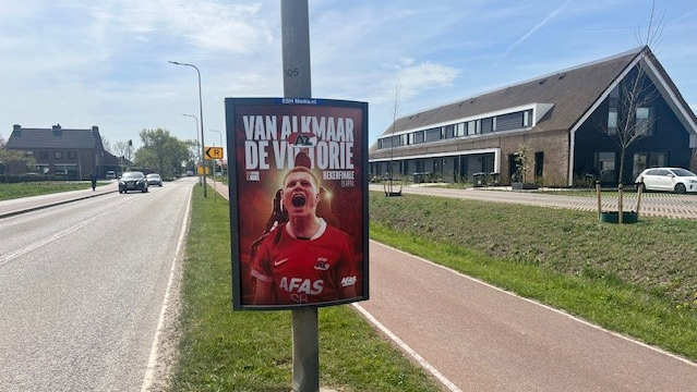 In Rijsoord prijkt Kees Smit op een AZ-poster
