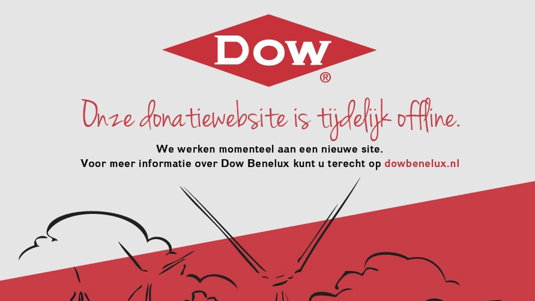 De donatiewebsite van Dow is tijdelijk offline