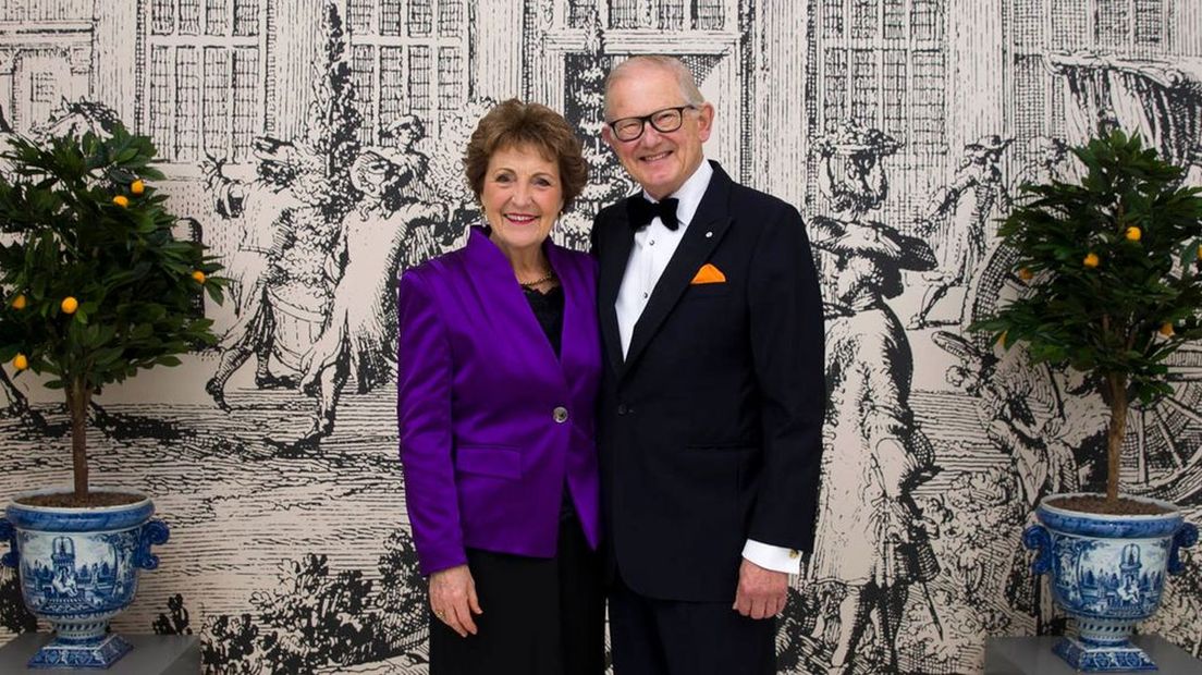 Pieter van Vollenhoven met zijn echtgenote prinses Margriet.