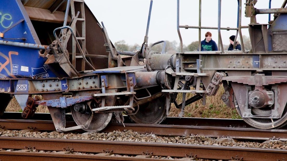 Goederentrein ontspoord bij Borne