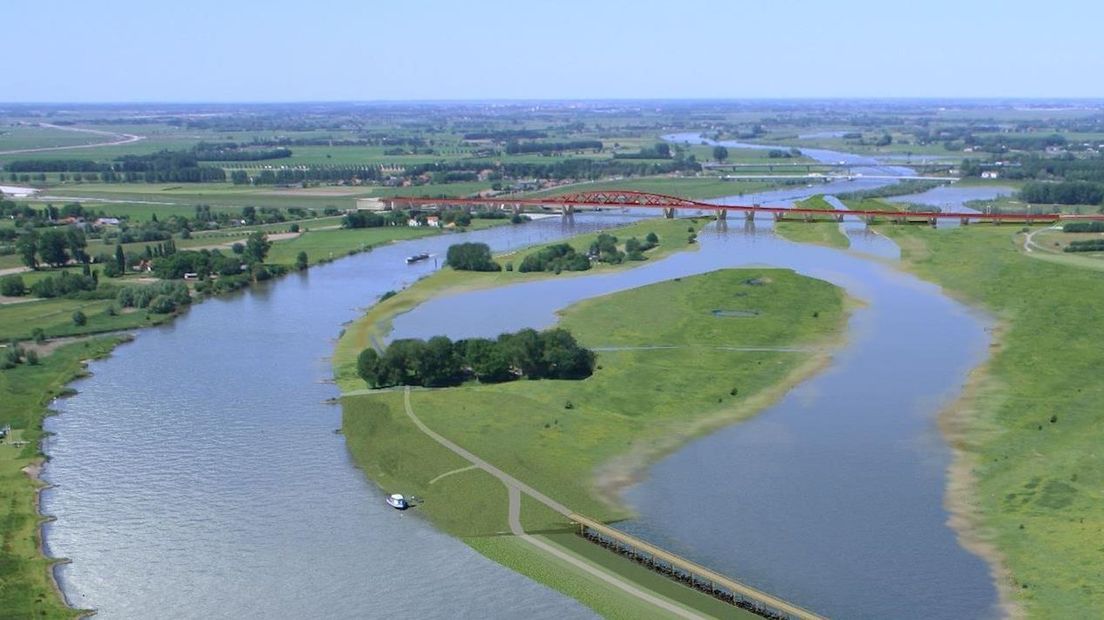 De uiterwaarden van de IJssel bij Zwolle