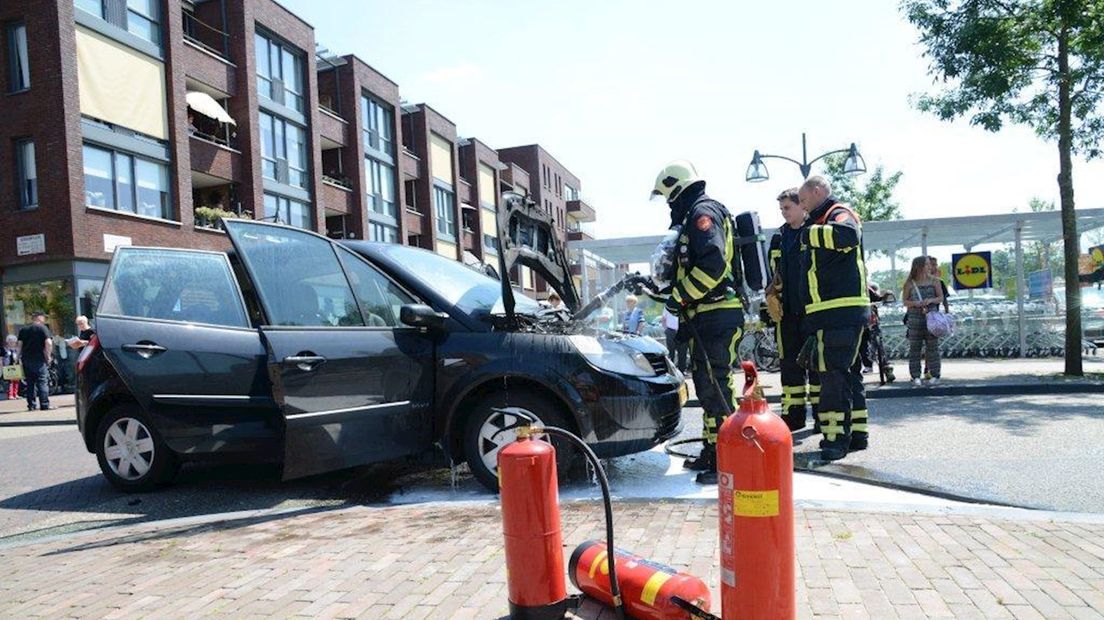 De brand wordt geblust