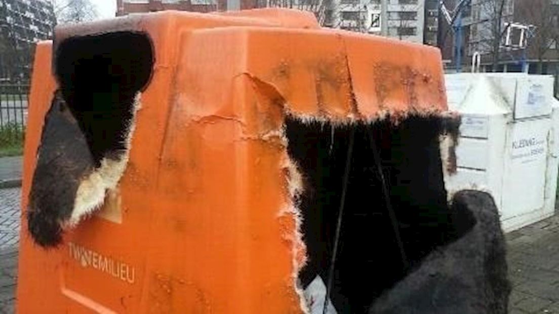 Container in Enschede opgeblazen