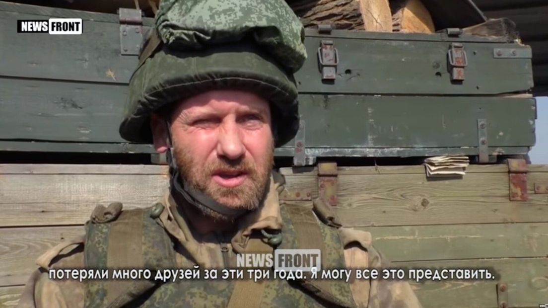 Deze strijder in Oost-Oekraïne zegt Pascal te heten en uit Axel te komen