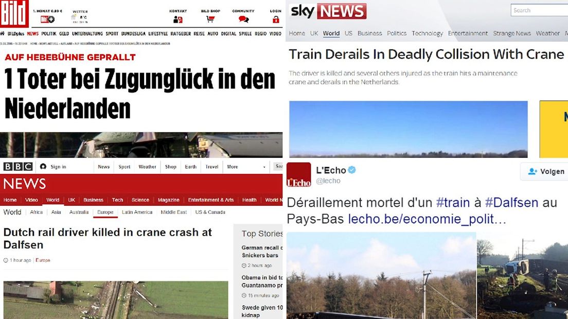 Buitenlandse media over het treinongeluk