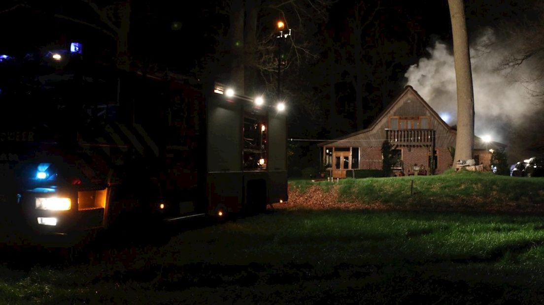 Brand in woning in De Lutte