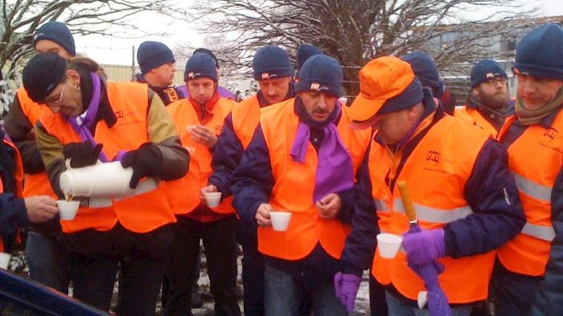 Staking bij distributiecentrum AH