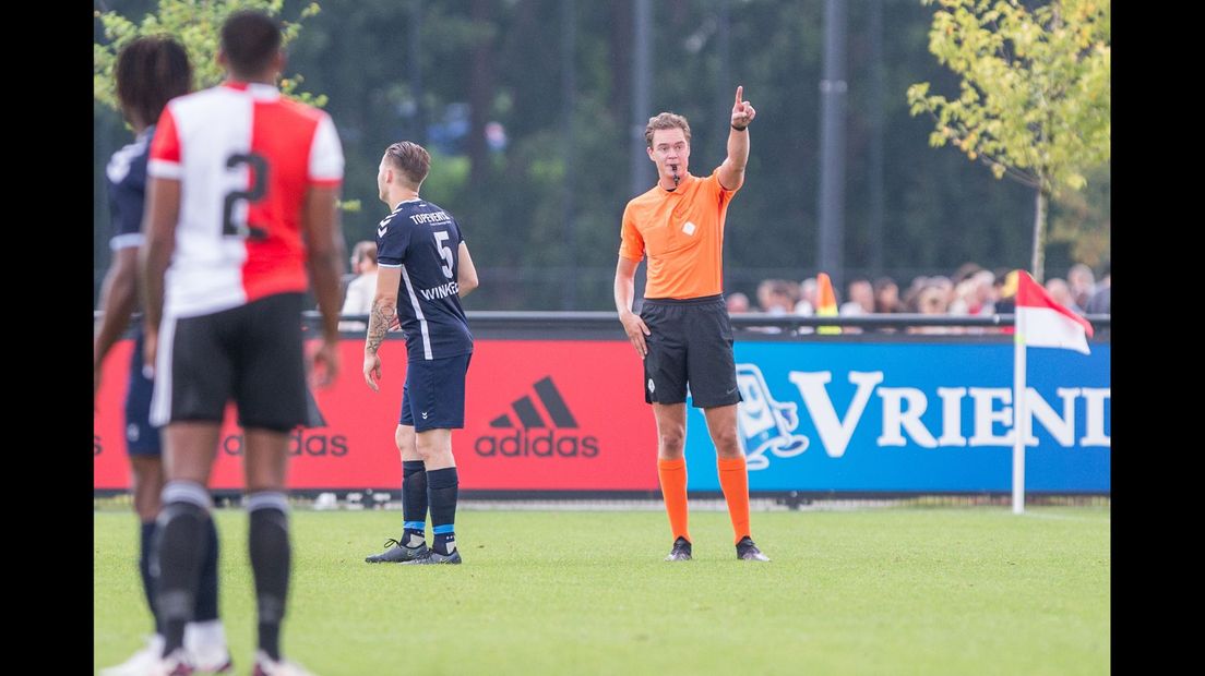 Rick Sturm tijdens de wedstrijd DHSC - Feyenoord O21