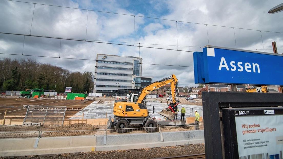 Werkzaamheden op station Assen