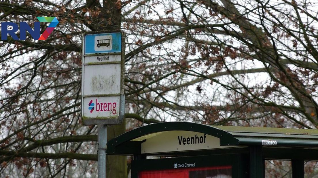 De bushalte 'Veenhof' is vanaf 12 december niet meer in gebruik