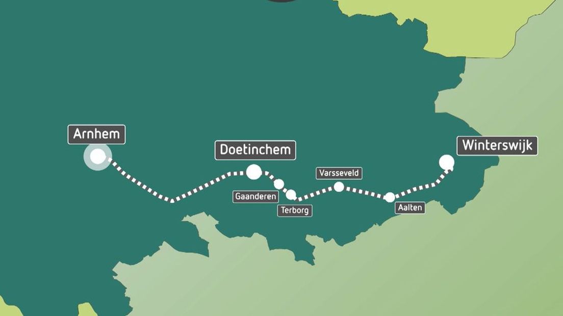 Het traject van de RegioExpres