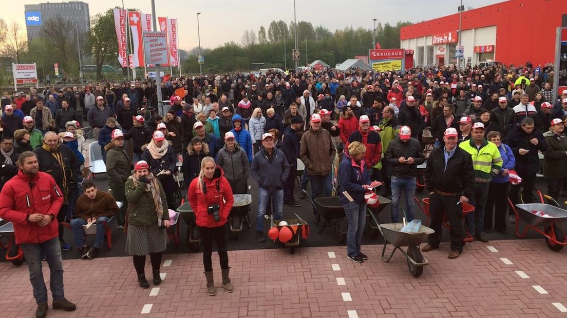 Zo'n vijftienhonderd kruiwagens