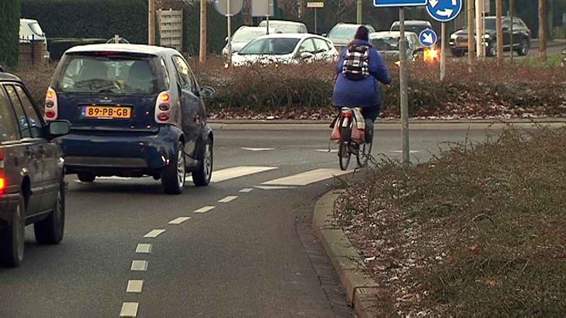 De rotonde in Zeist vanmorgen.