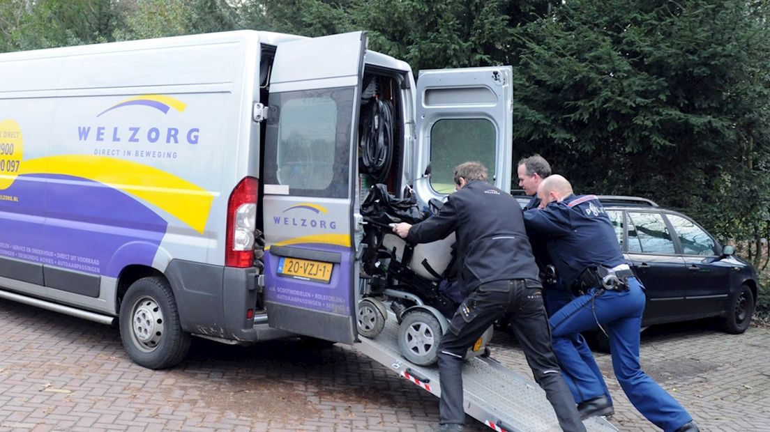 Rolstoel afgevoerd