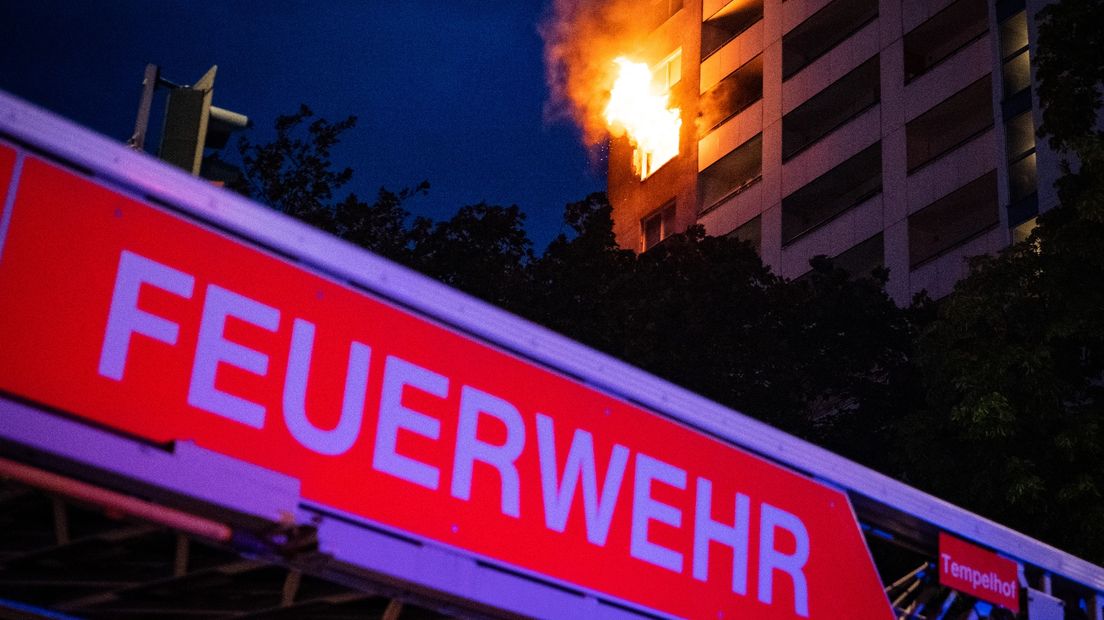 Brand in een flatgebouw in Berlijn