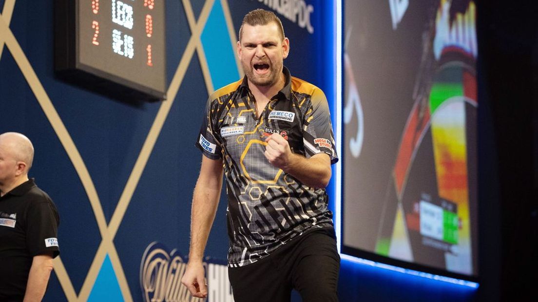 Martijn Kleermaker won zijn tweede partij tegen Whitlock met 3-1.