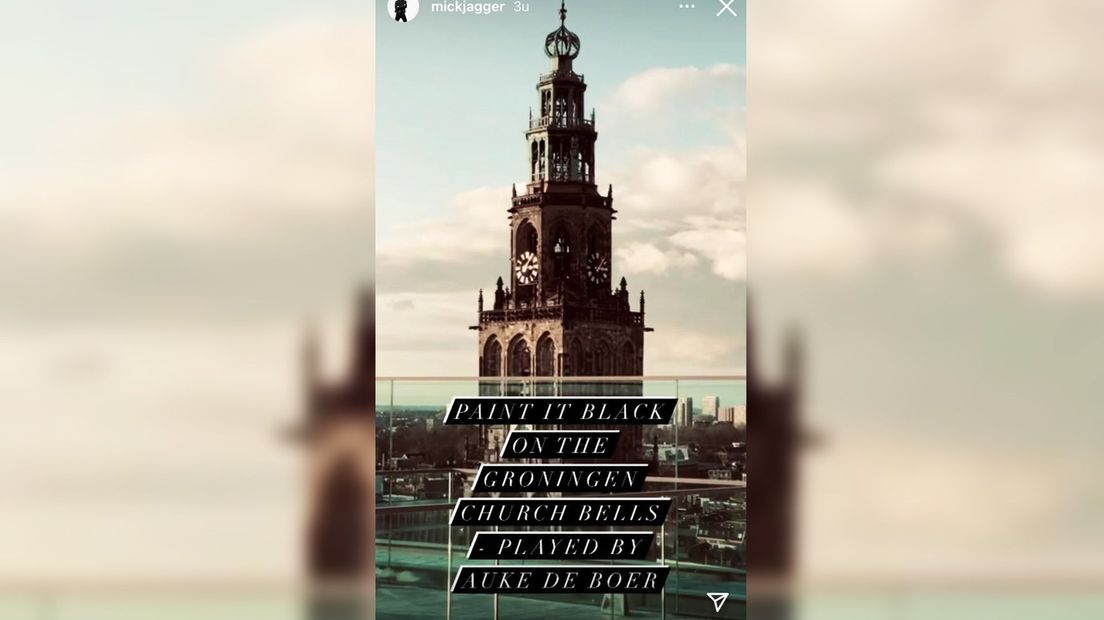 Een screenshot van de video op het Instagramaccount van Mick Jagger