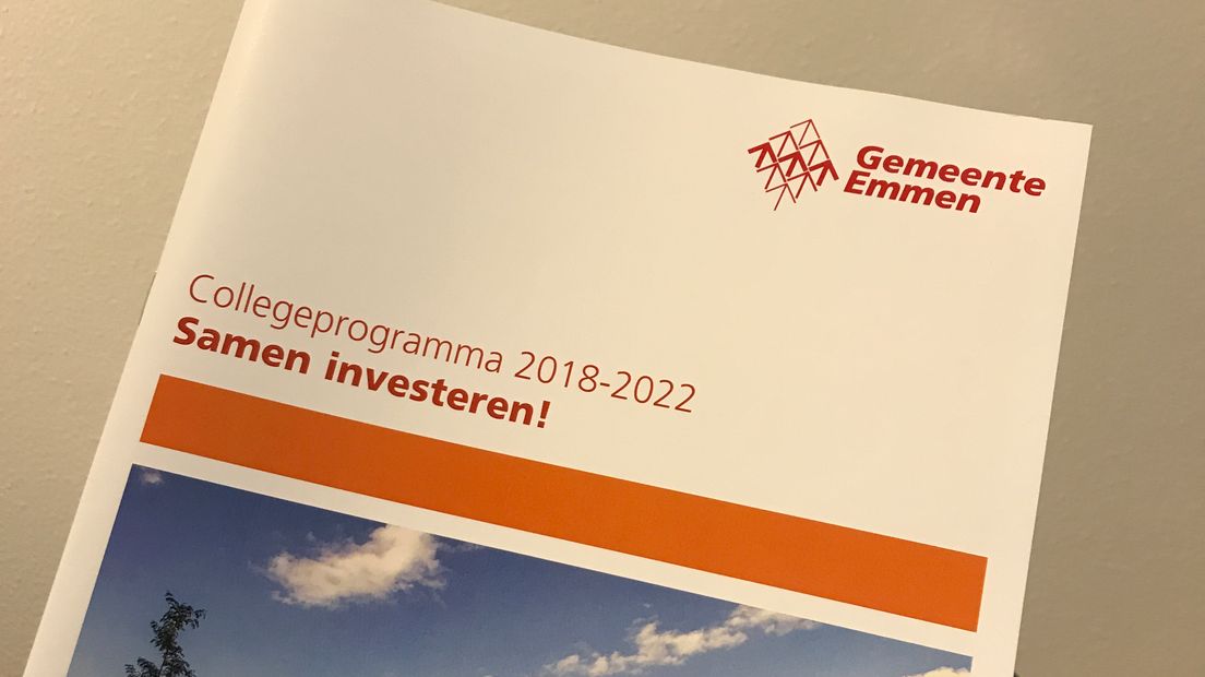 Het collegeprogramma van Emmen, vol met plannen voor de komende jaren
(Rechten: Steven Stegen / RTV Drenthe)