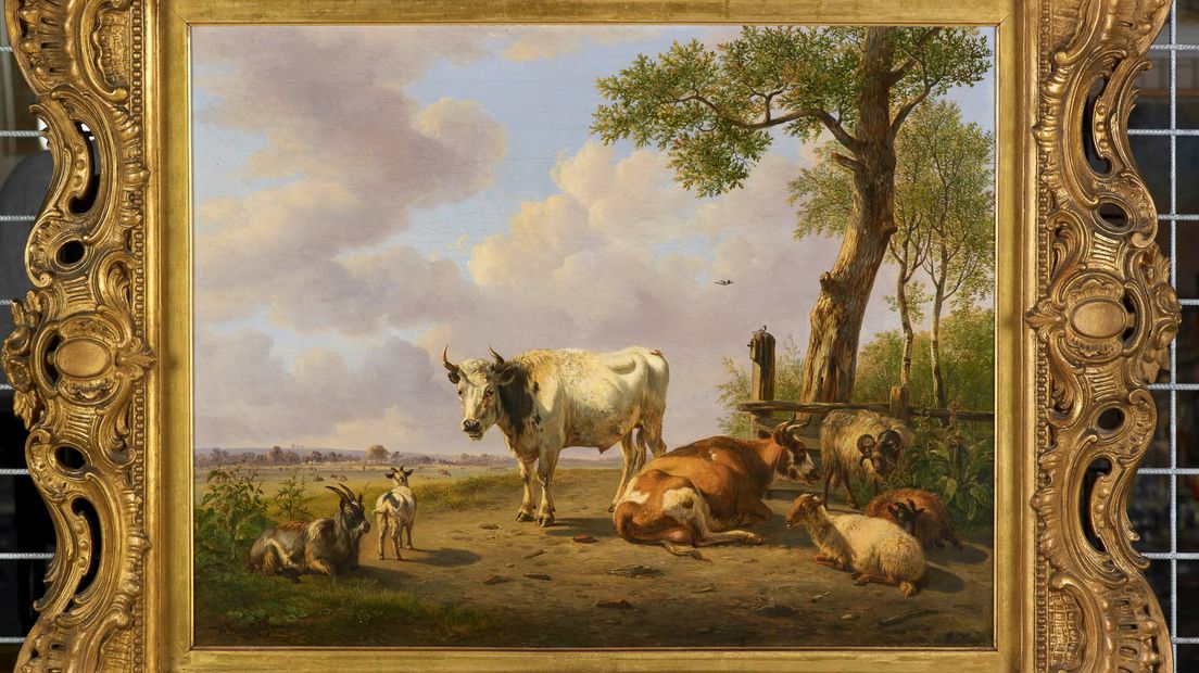 Jan van Ravenswaay. Landschap met vee, 1825. (Afbeelding: Drents Museum)
