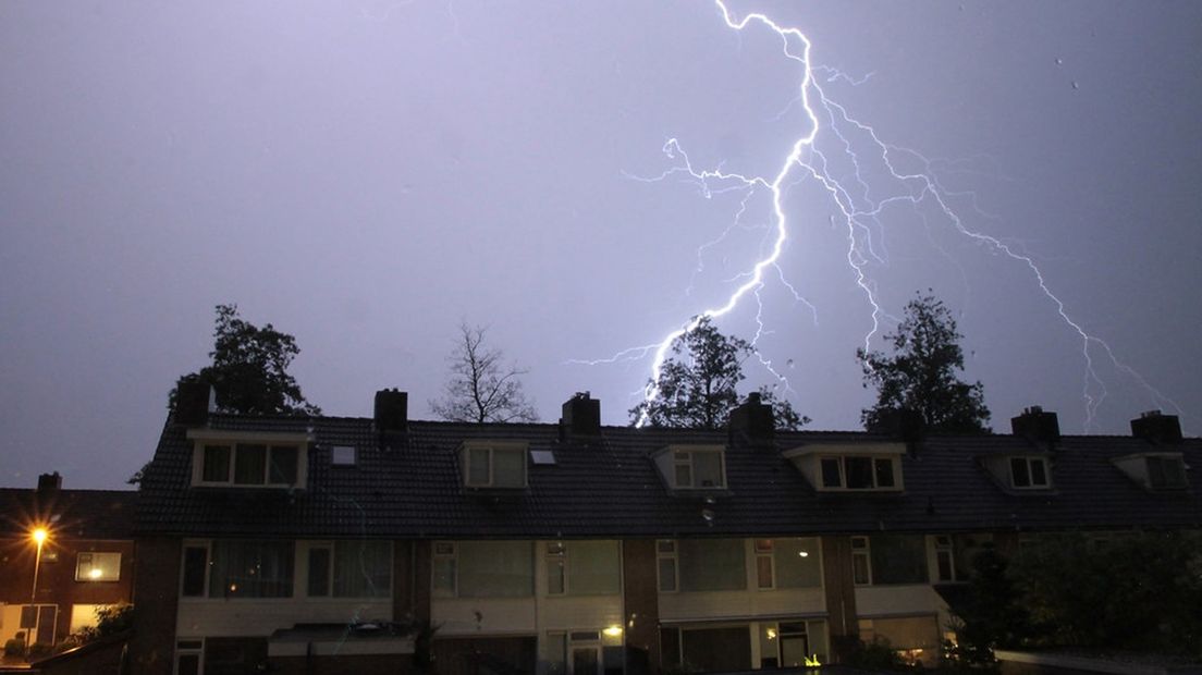 Een onweersbui vorig jaar