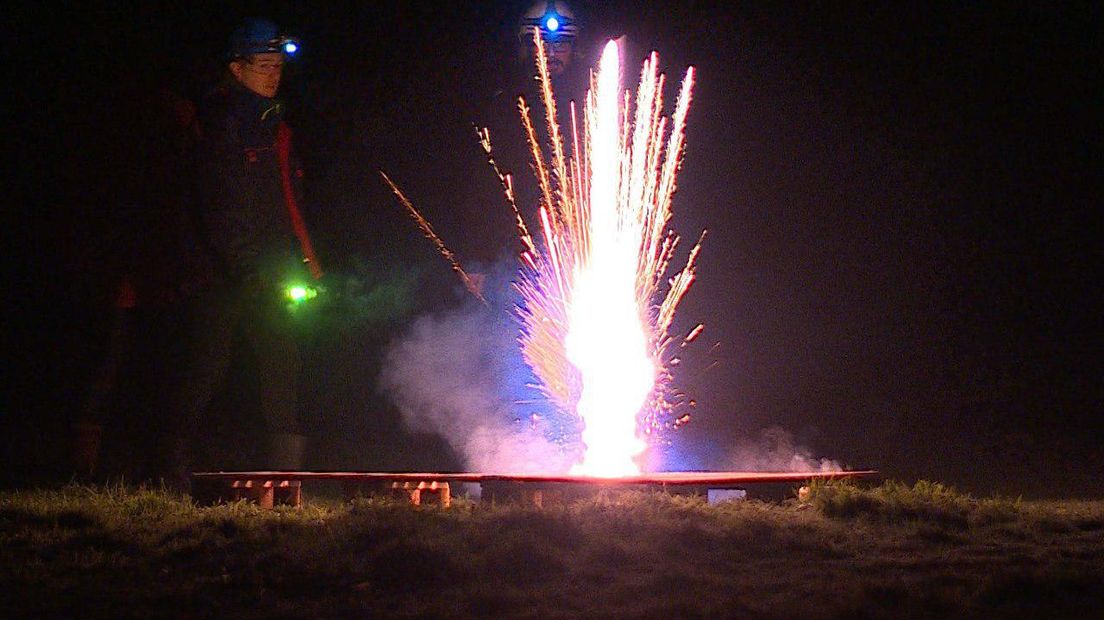 De vuurwerkshow in Koekange (Rechten: Persbureau Meter)