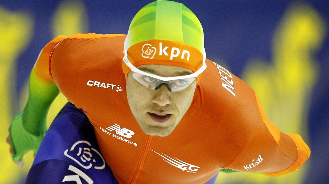 Rhian Ket, hier op archiefbeeld uit 2014, in actie op de 1500 meter tijdens de wereldbeker schaatsen