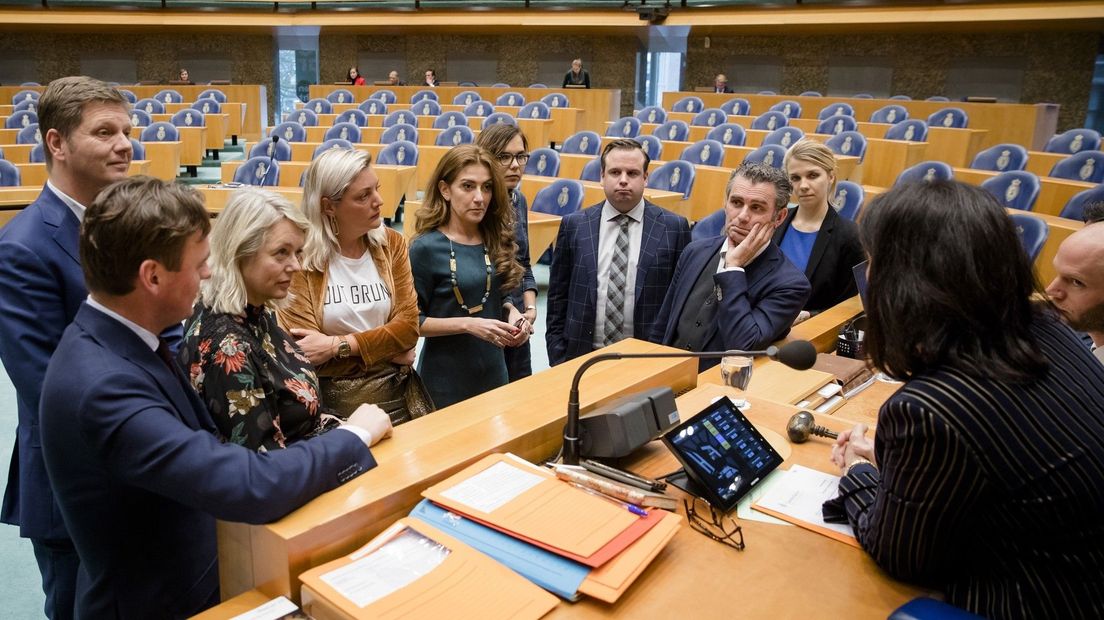 Diverse leden van de Tweede Kamer tijdens het gasdebat op dinsdag 4 juni