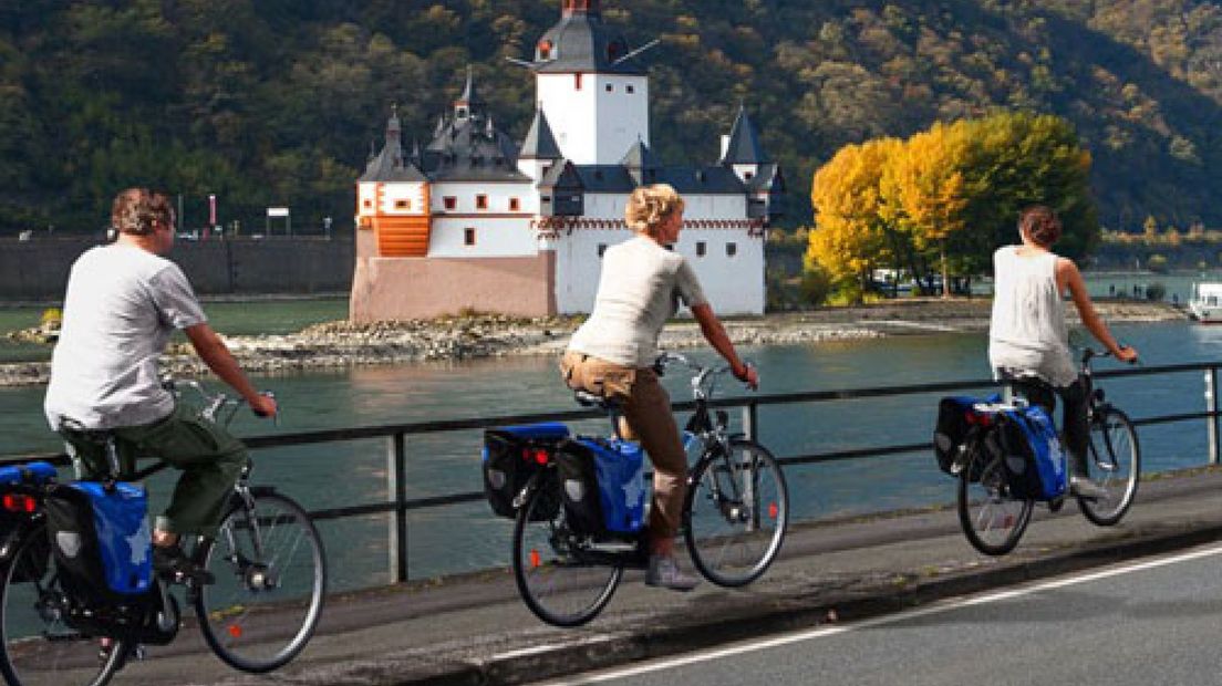 Het is een van de meeste geliefde fietsroutes in Europa, de Rijnfietsroute die van Zwitserland naar Nederland voert.