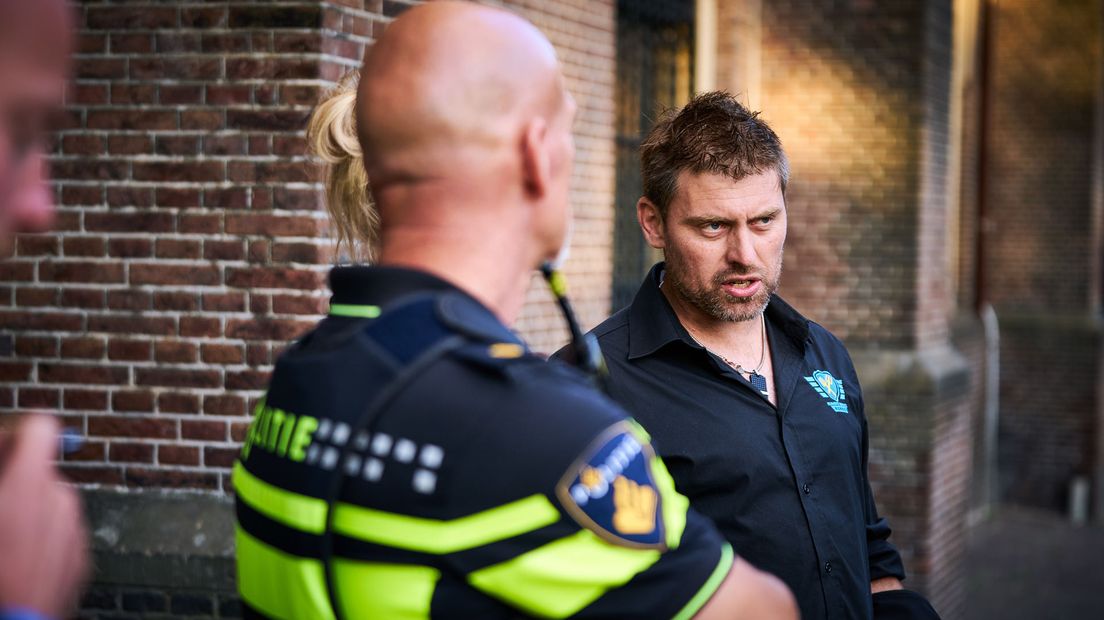 FDF-voorman Mark van den Oever tijdens een boerenprotest.