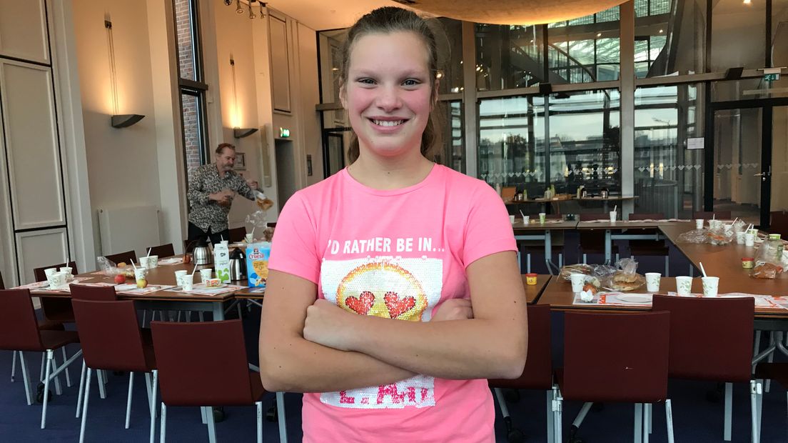 Femke de Munter mocht naast de burgemeester zitten