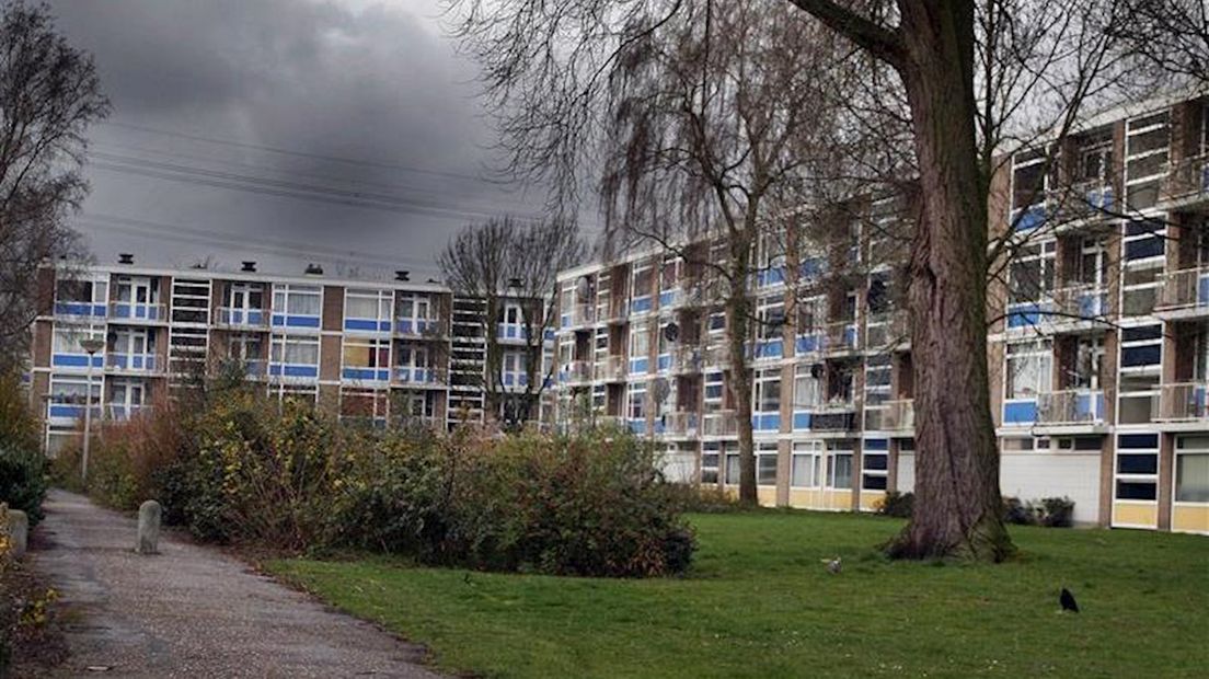 Dee oude flats in de wijk Boswinkel