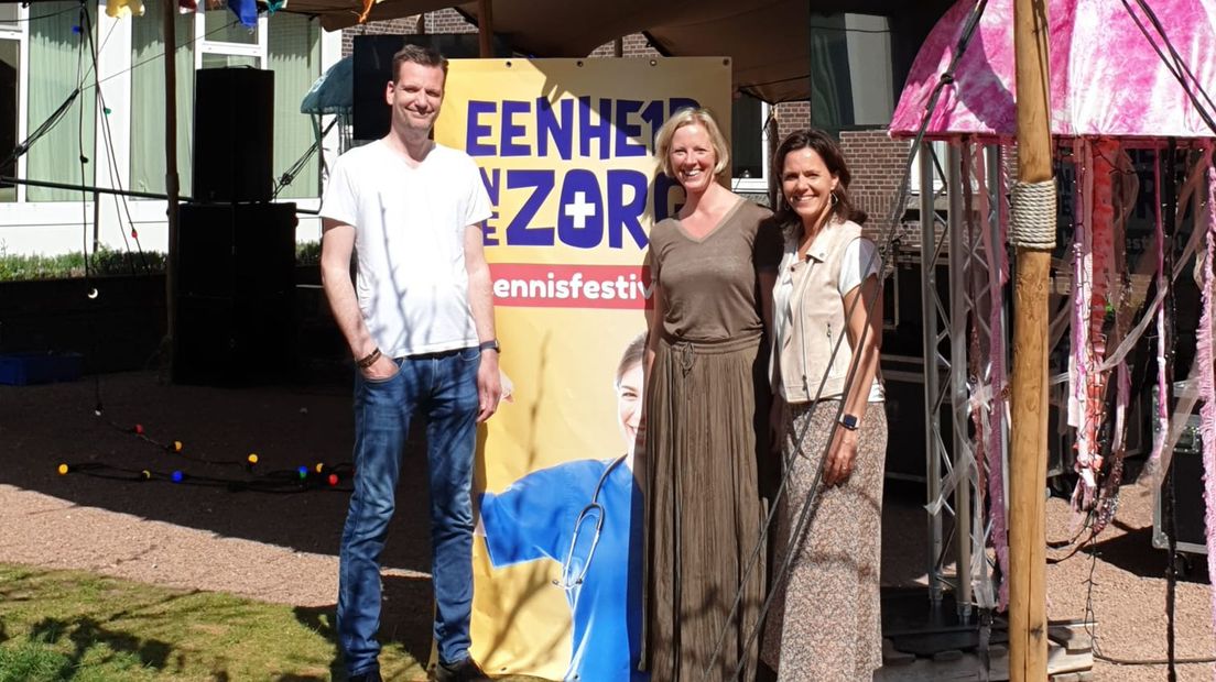 Ronald Helder, Jeanine de Regt en Cindy Hobert (vlnr) organiseren het festival