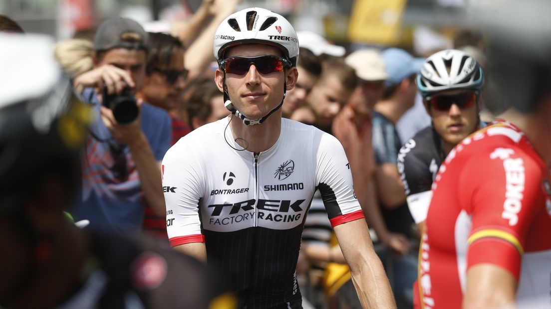 Bauke Mollema voorafgaand aan de tweede etappe van de Tour de France.