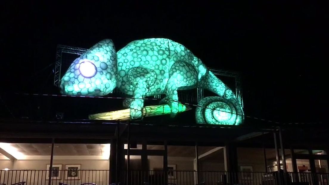 Het lichtfestival Burgers' Light is pas vanaf half februari, maar het pronkstuk van de tentoonstelling nadert zijn voltooiing.