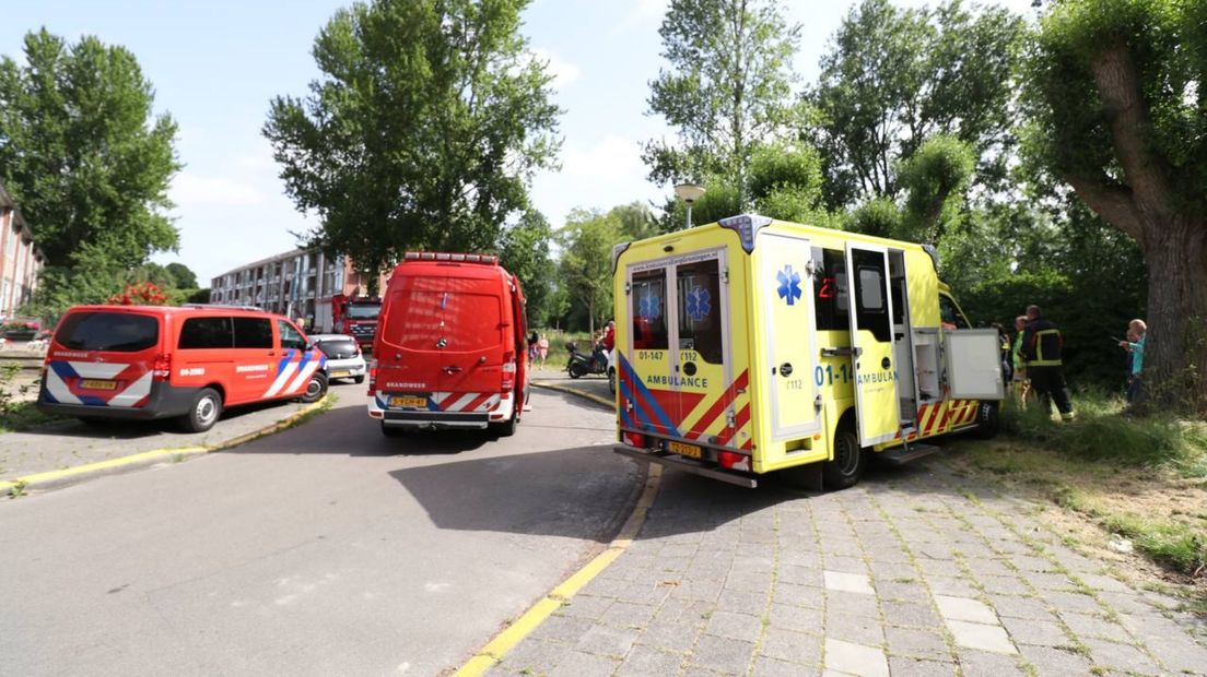 Brandweer en ambulance in de Populierenlaan