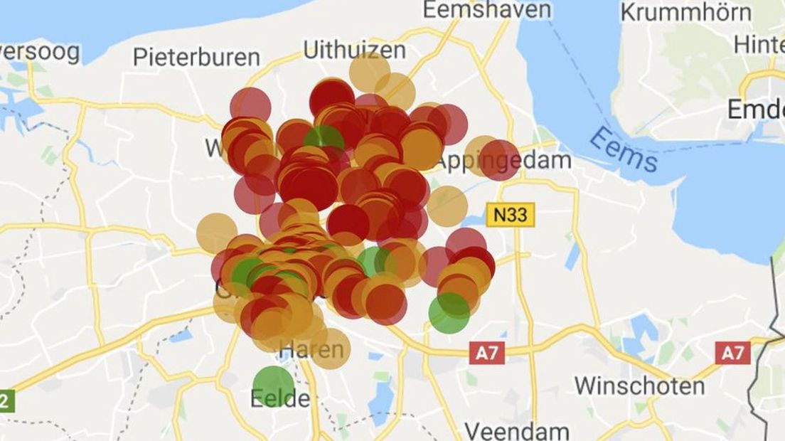 Onze bevingsmelder laat zien waar de beving gevoeld is