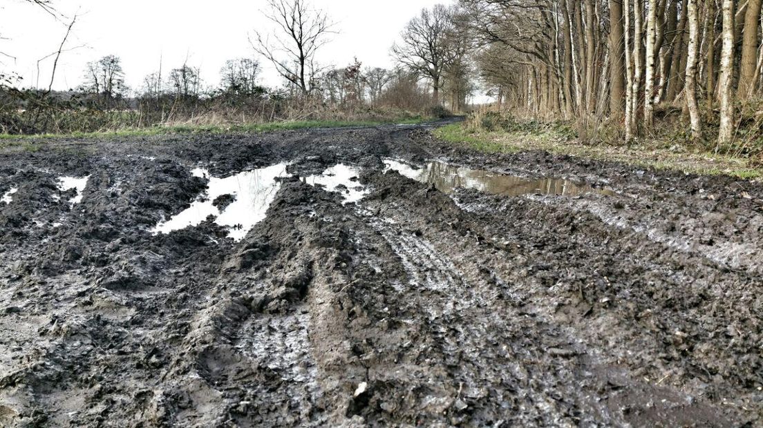 Het parcours heeft te maken met extremere omstandigheden zoals modder (Rechten: Janet Oortwijn / RTV Drenthe)