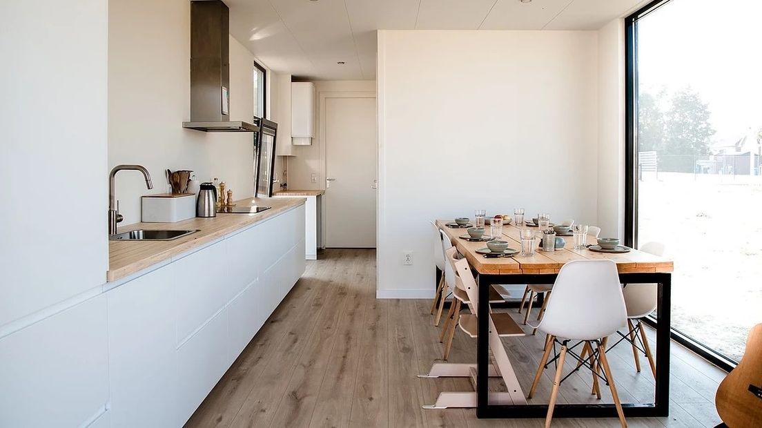 Het interieur van de Tiny Houses.
