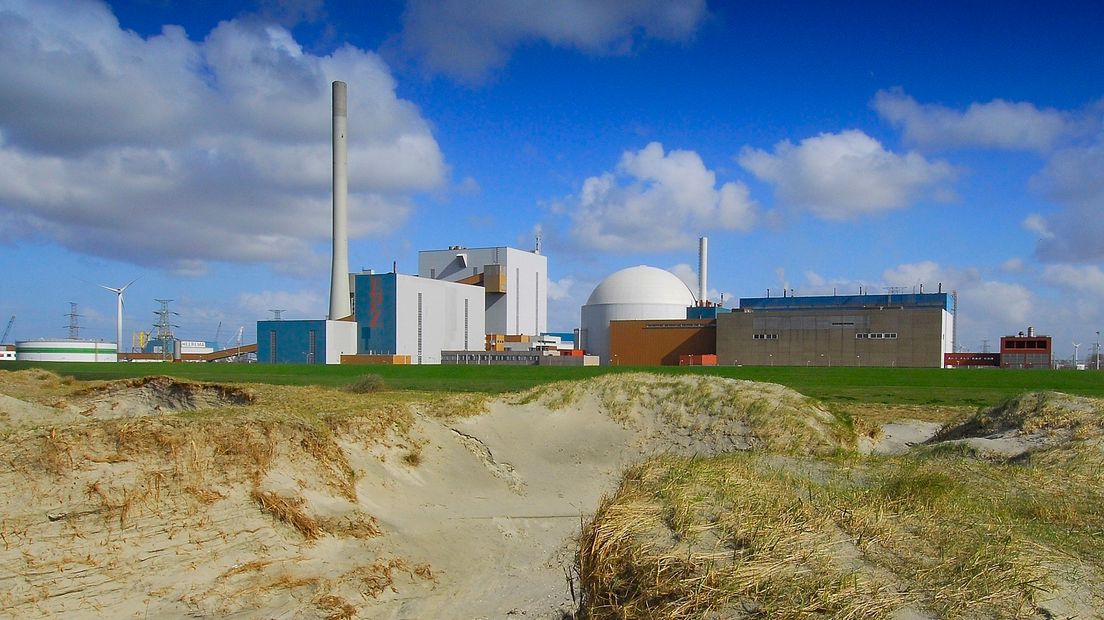 Luchtfoto van de kerncentrale bij Borssele