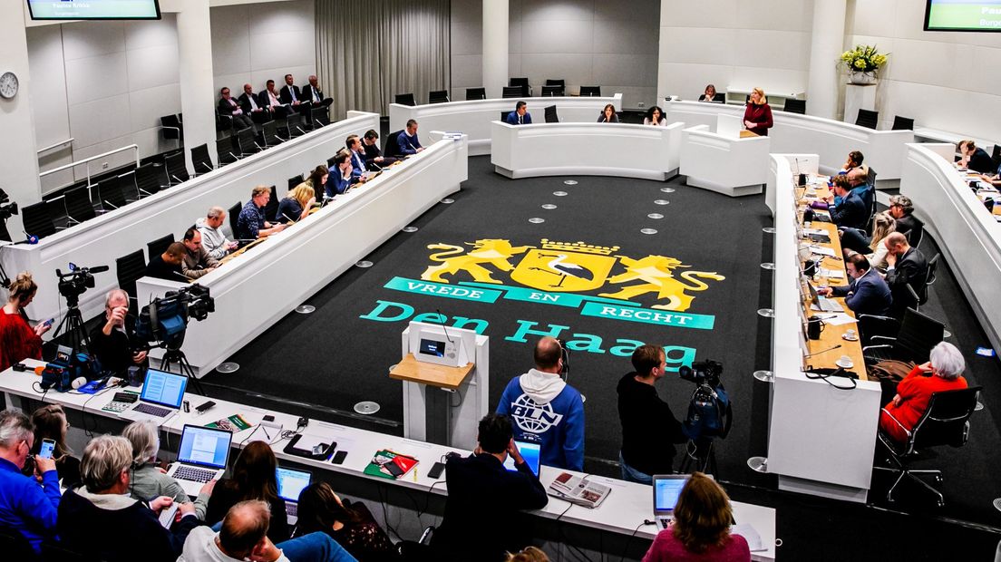 De Haagse gemeenteraad tijdens een debat, eerder dit jaar