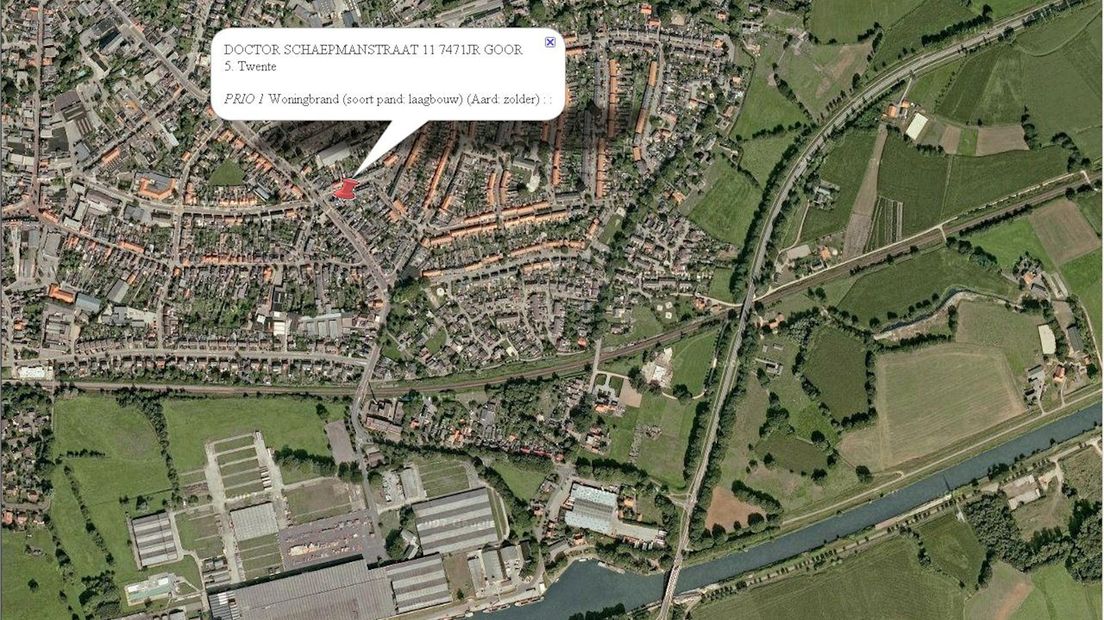 Woning in brand in Goor