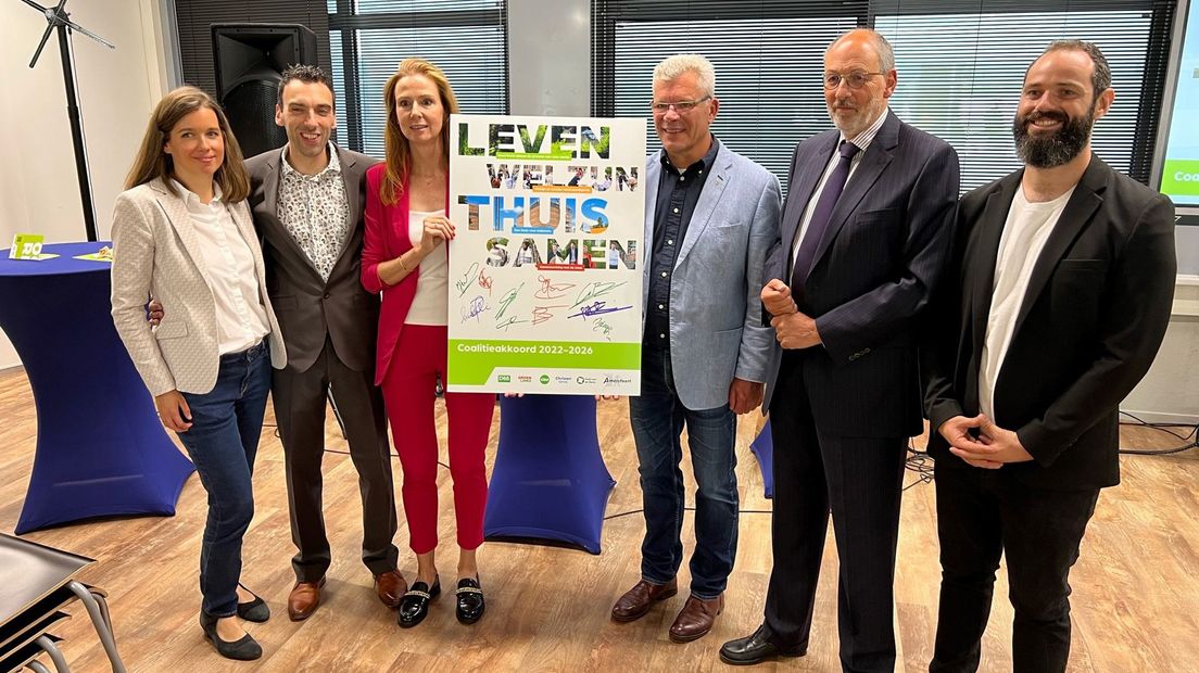De presentatie van het coalitieakkoord afgelopen vrijdag.