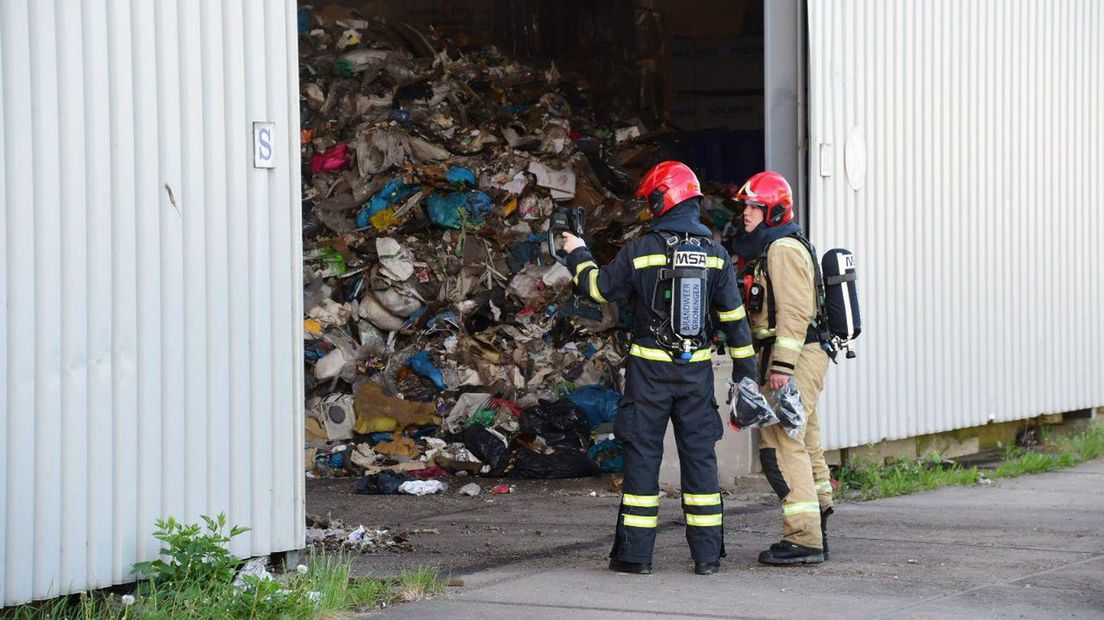 Brandweer aan het werk in Farmsum