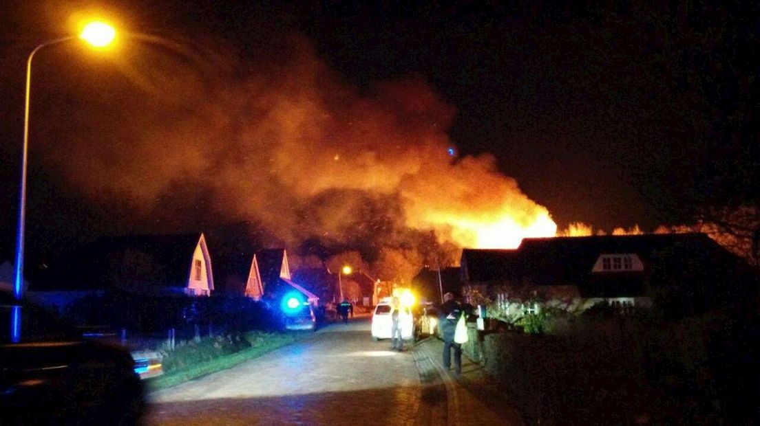 Grote brand in Zuidveen