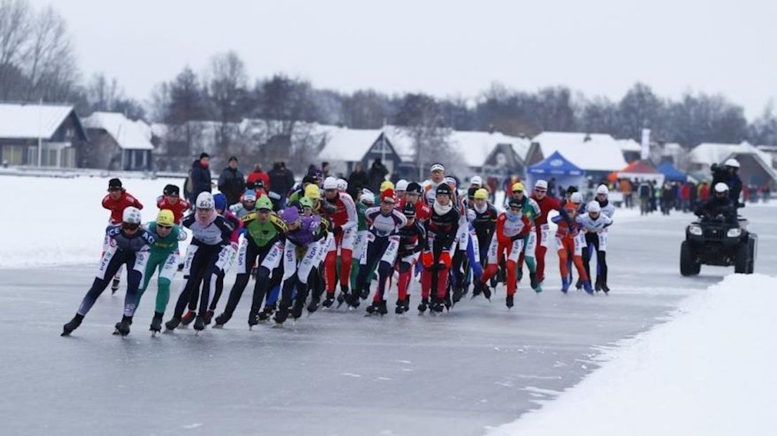 NK Marathon op natuurijs in Wanneperveen