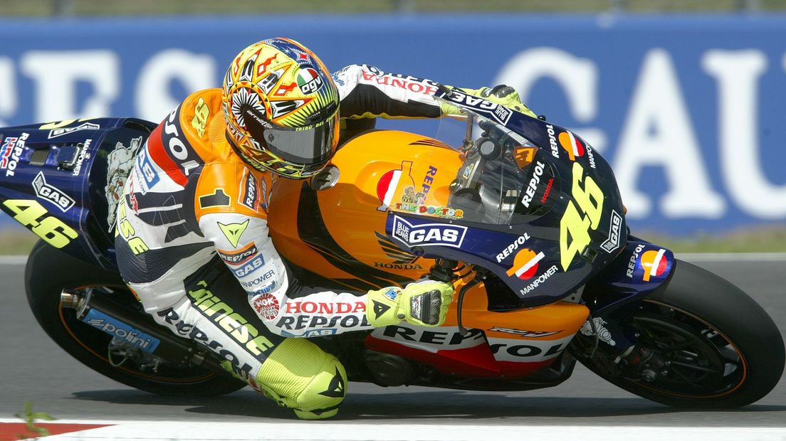 Valentino Rossi in de MotoGP 2002