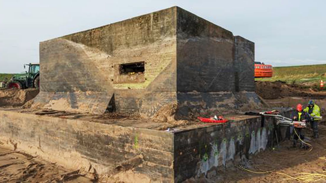 De uitgegraven kazemat Vreeswijk-Oost, een verdedigingswerk uit 1936.