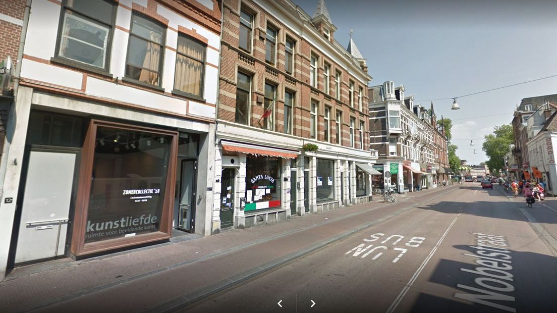 Het pand van Kunstliefde aan de Nobelstraat in Utrecht.
